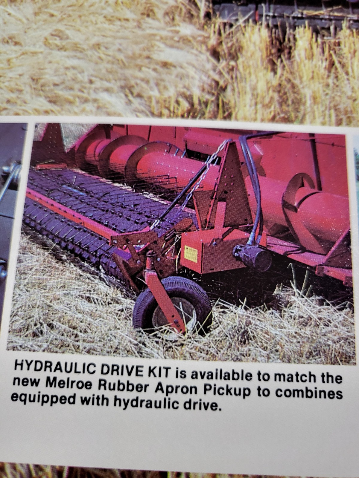Vintage 1978 Melroe Rubber Apron Windrow Pickup MF Combine Brochure Clark Ag