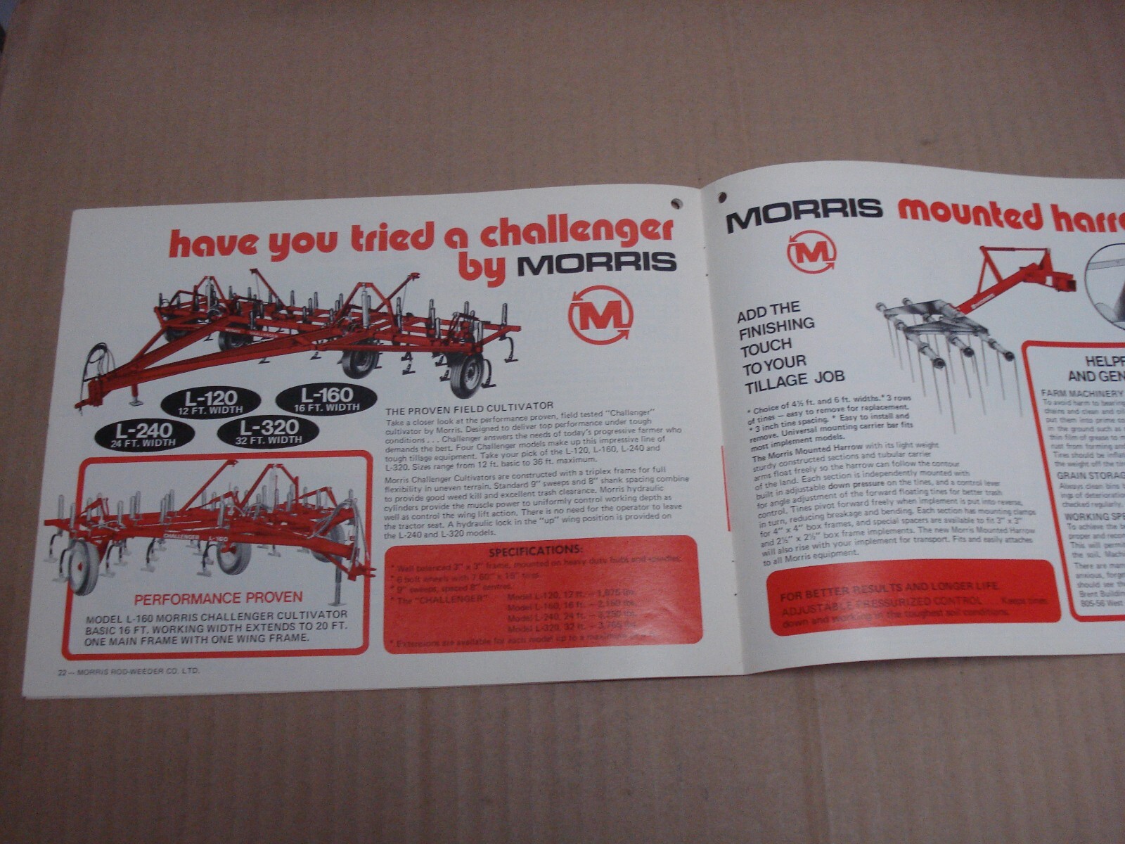 1976 Morris Rod-Weeder Co. Product Guide