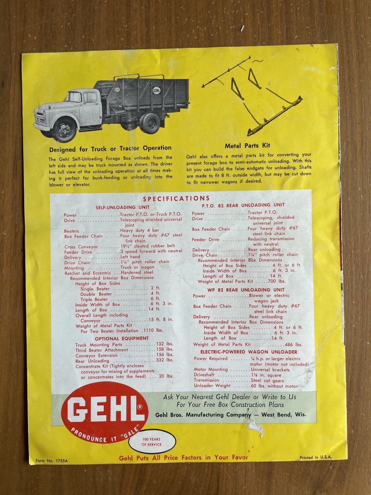 Gehl PTO Forage Box Brochure