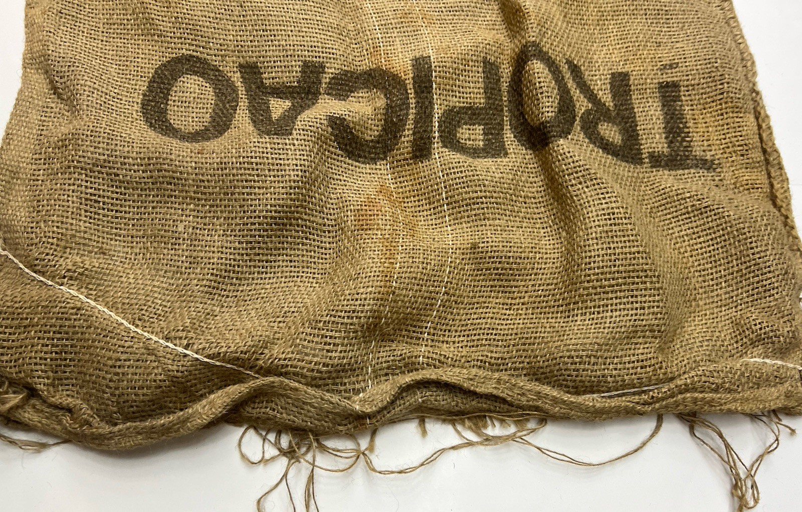 Vintage Burlap Sack TROPICAO Ivory Coast (Côte d&rsquo;Ivoire) COCOA G2-West Africa