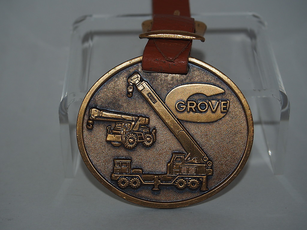 VINTAGE KEY FOB ORIGINAL STRAP GROVE MANUFACTURING COMPANY CRANE SHADY GROVE PA