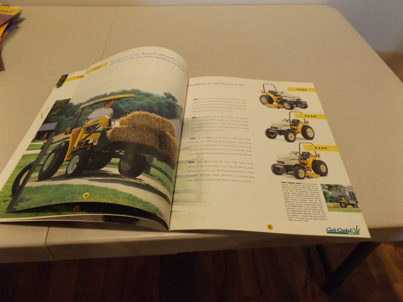 CUB CADET by MTD SERIES 7000 GARDEN TRACTORS, LIT # 773-0302 1996