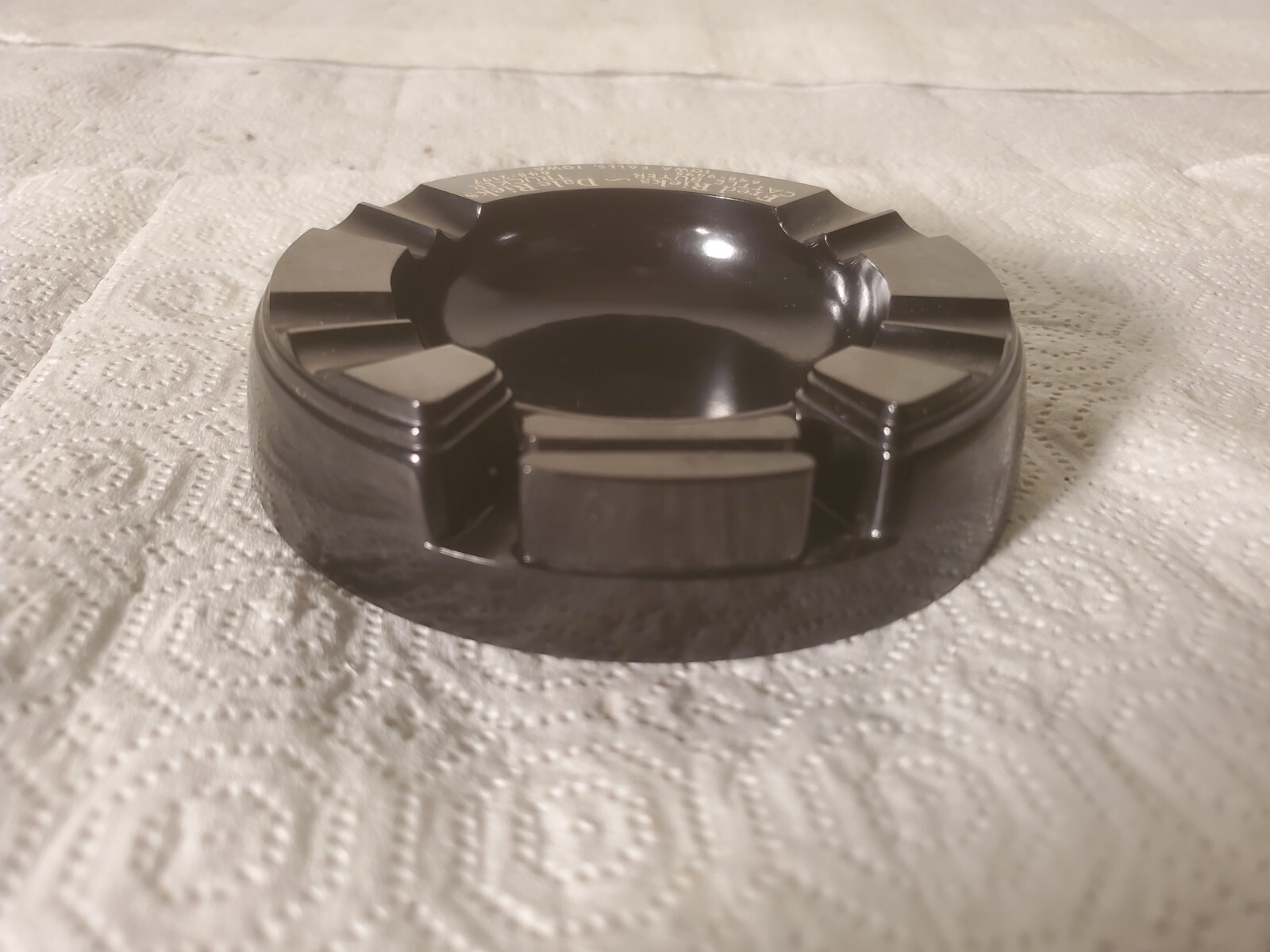 5&Prime; Plastic Ashtray Fred & Dale Rieks Iowa Falls Iowa Trucker Cattle Buyer