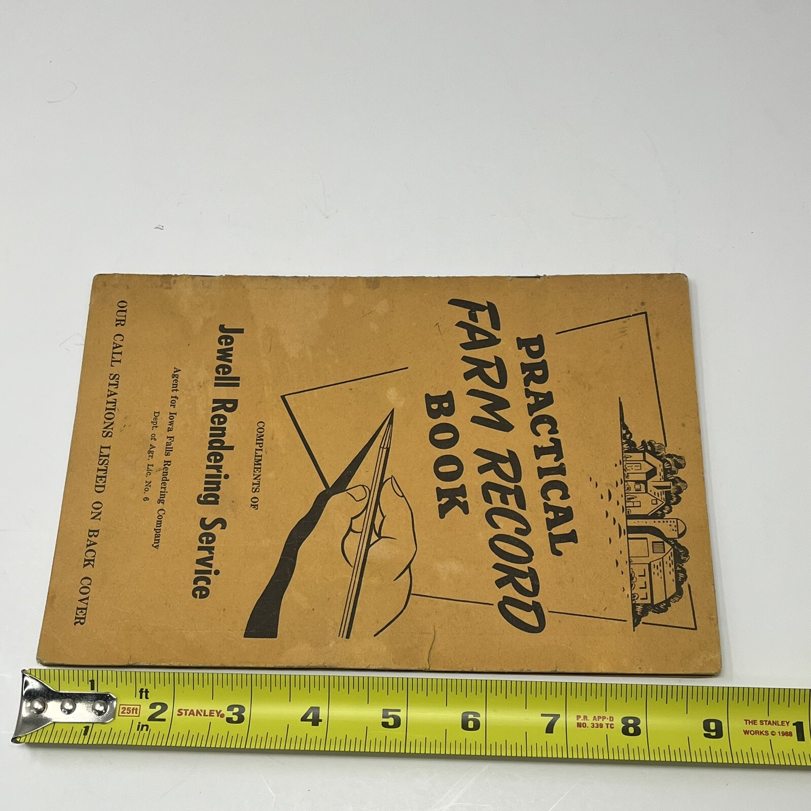1944 1945 Practical Farm Record Book Jewell Rendering Iowa Falls IA Filled Out