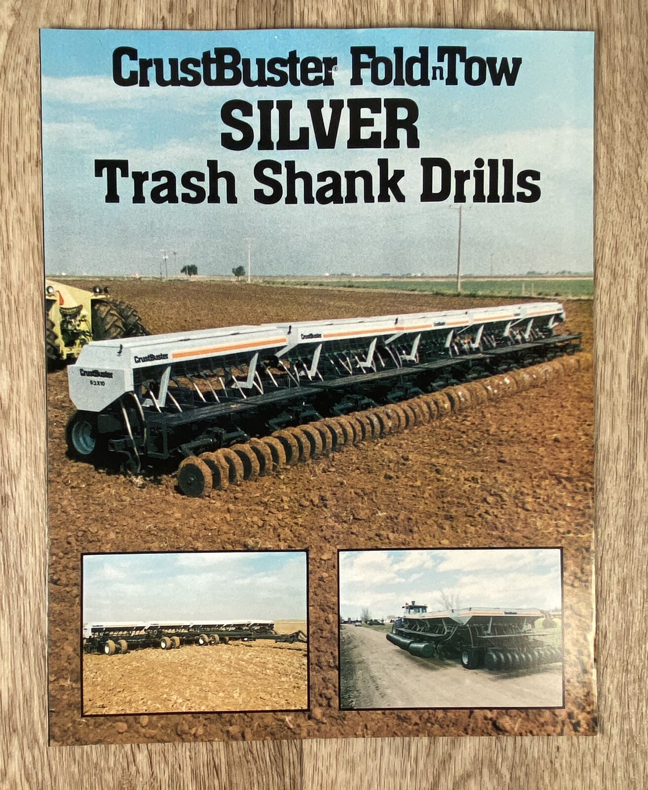 CrustBuster FoldnTow Silver Drills Sales Brochure Trash Shank Drill Dealer
