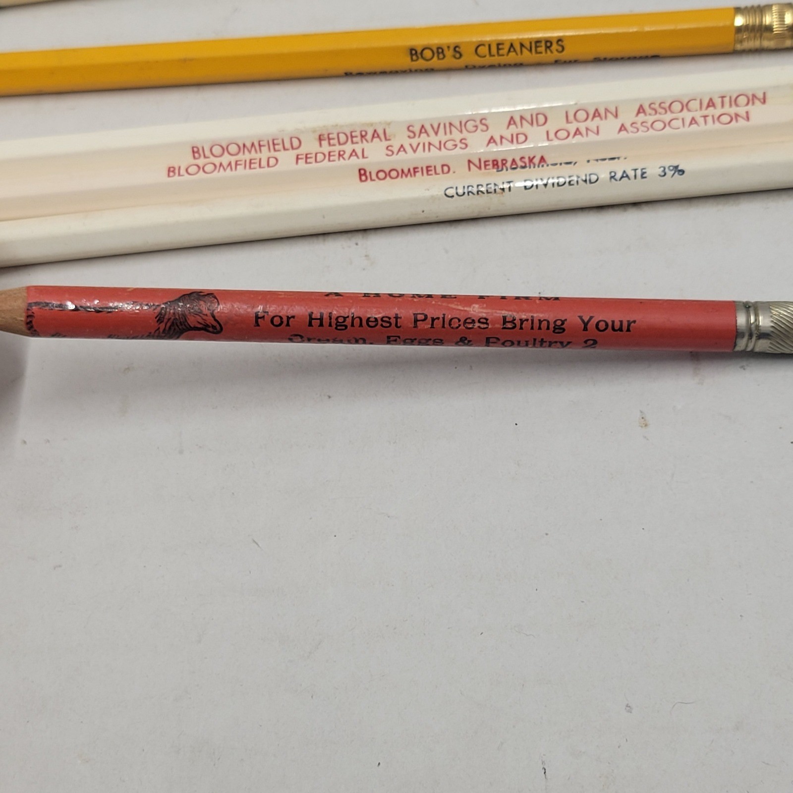 Vintage Bloomfield Nebraska Advertising Lot Farmers Co-op Playing Cards Pencils