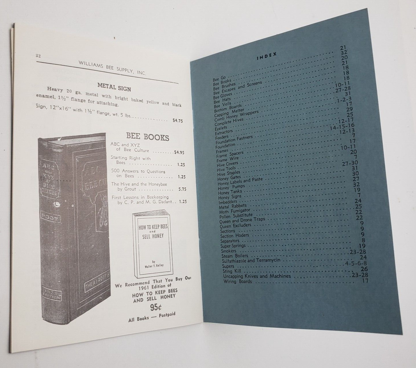 1968 Williams Beeline Catalogs Williams Bee Supply Inc Portland Oregon