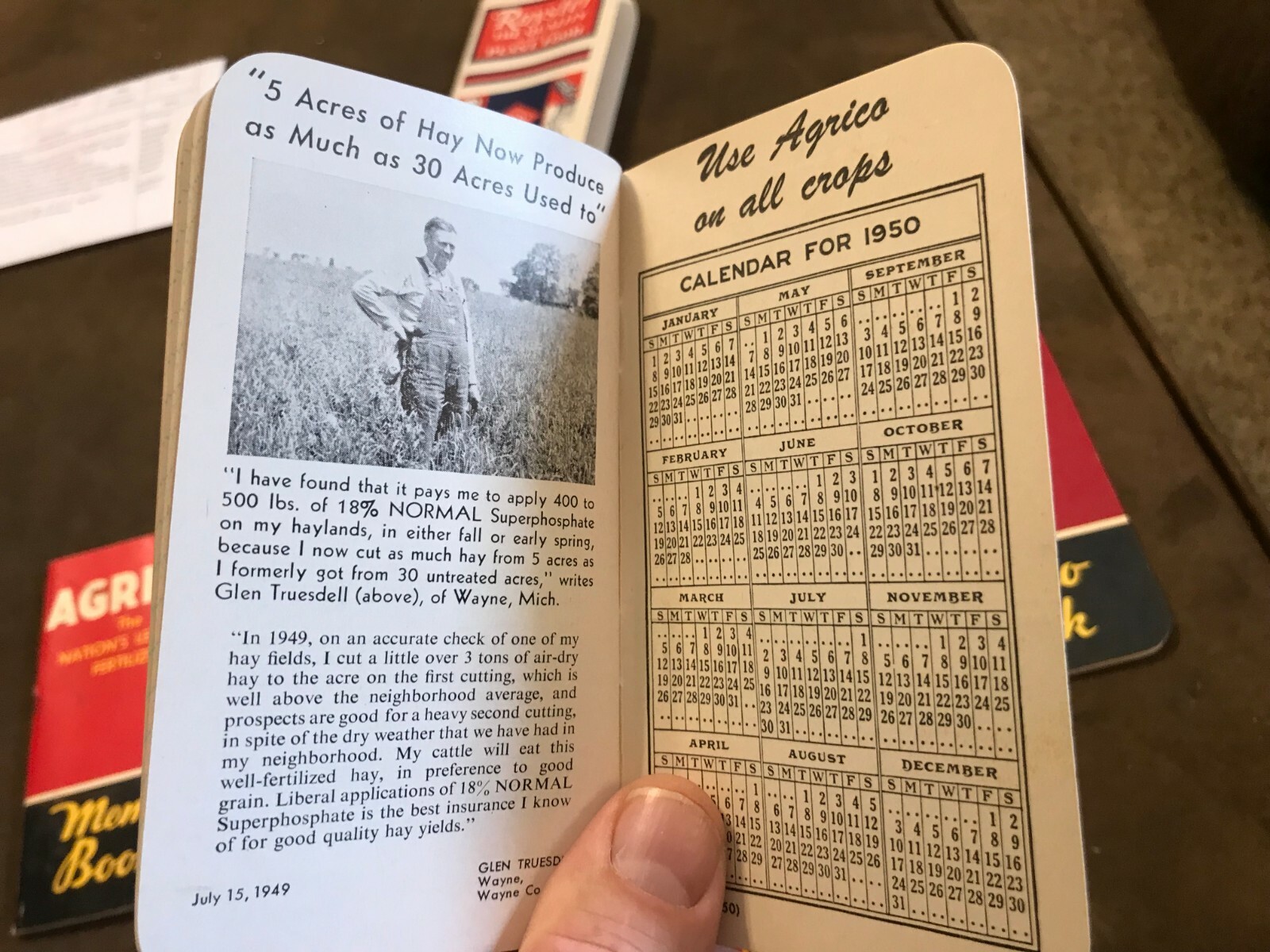 Agrico Advertising FArmers Reference Notebooks Circa 1950-1958 lot of 7