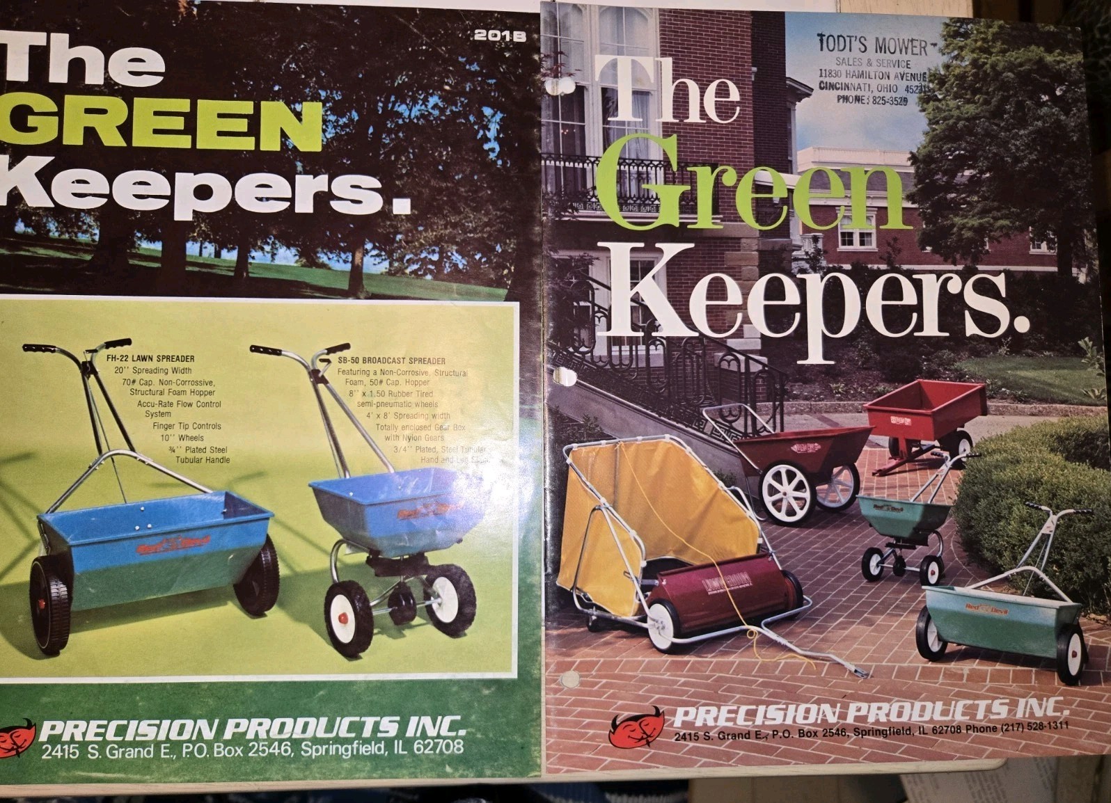 PRECISION PRODUCTS « THE GREEN KEEPERS » SPREADERS AND SWEEPERS BROCHURES