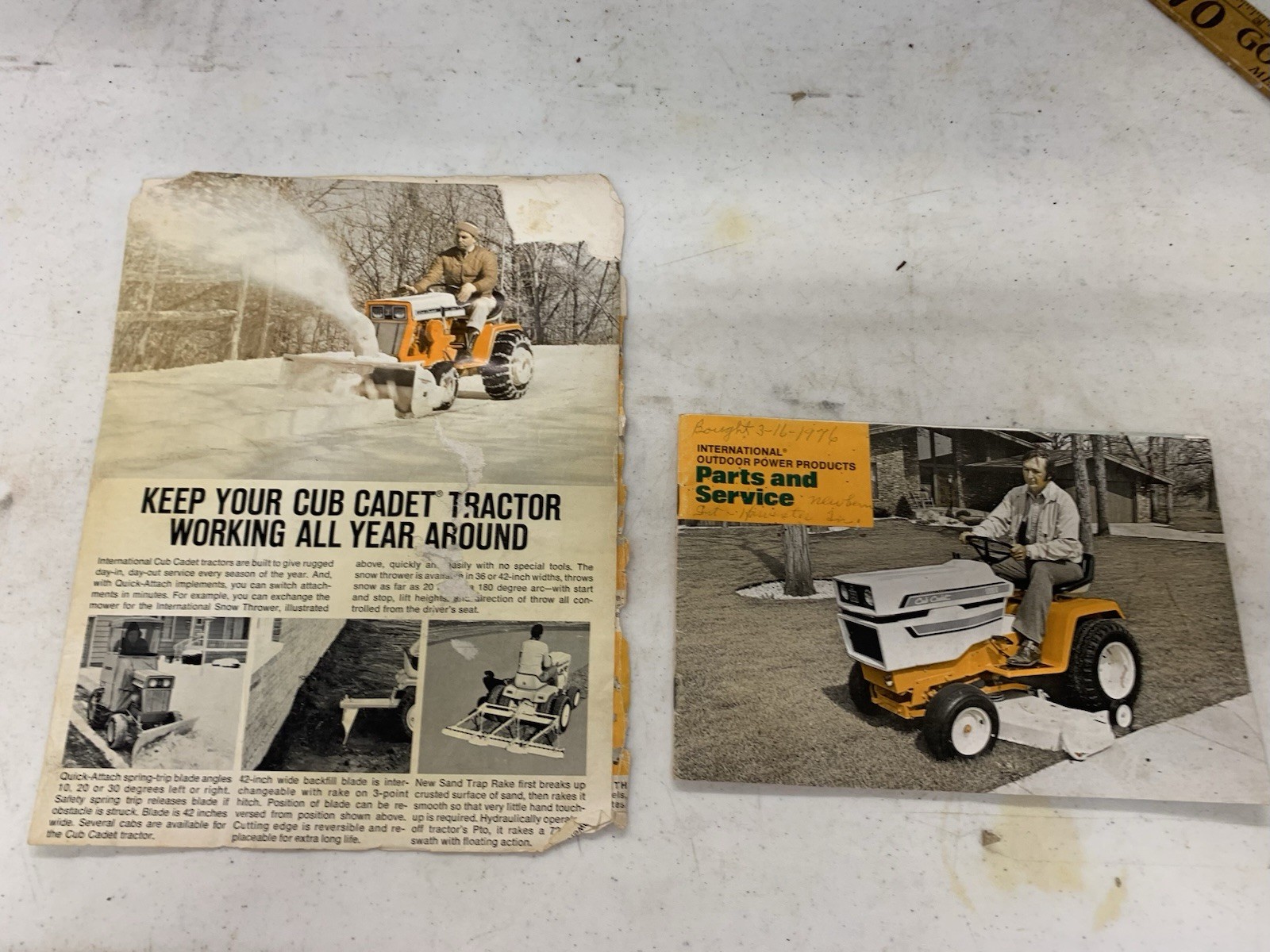 2 Cub Cadet IH Advertisements Prospective Buyers Guide Old Vintage Lawn Mower