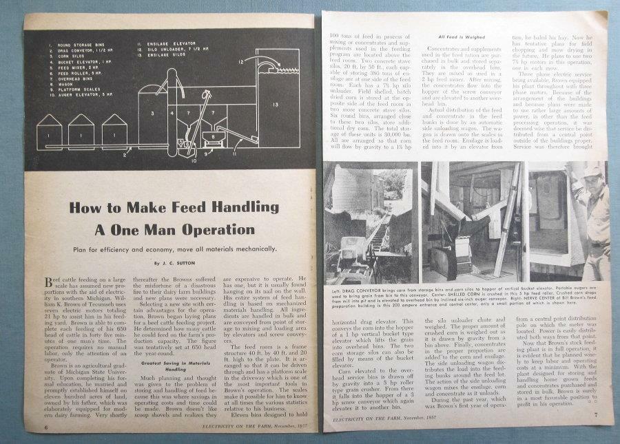 Original 1957 Electric Farmer Article Features William Brown, Tecumseh Michigan