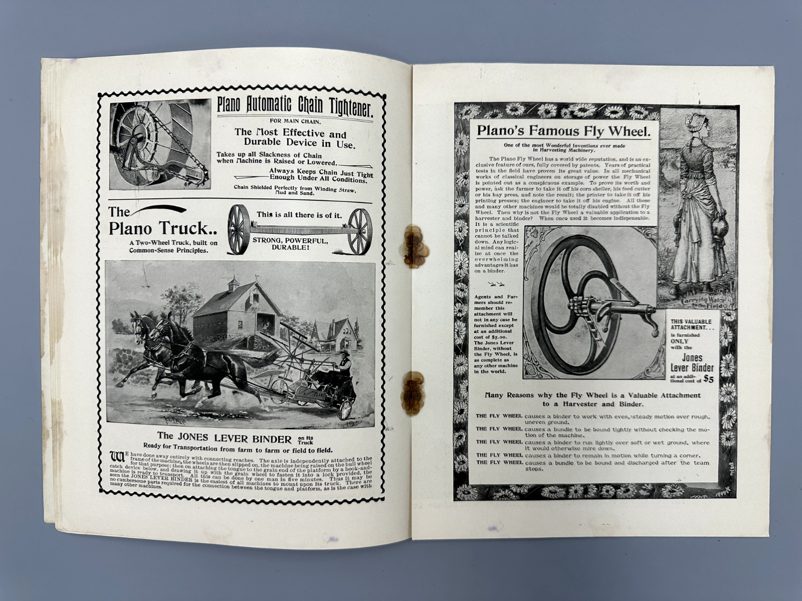 1897 PLANO Farm HARVESTING Machinery CATALOG Advertising ANTIQUE Harvester