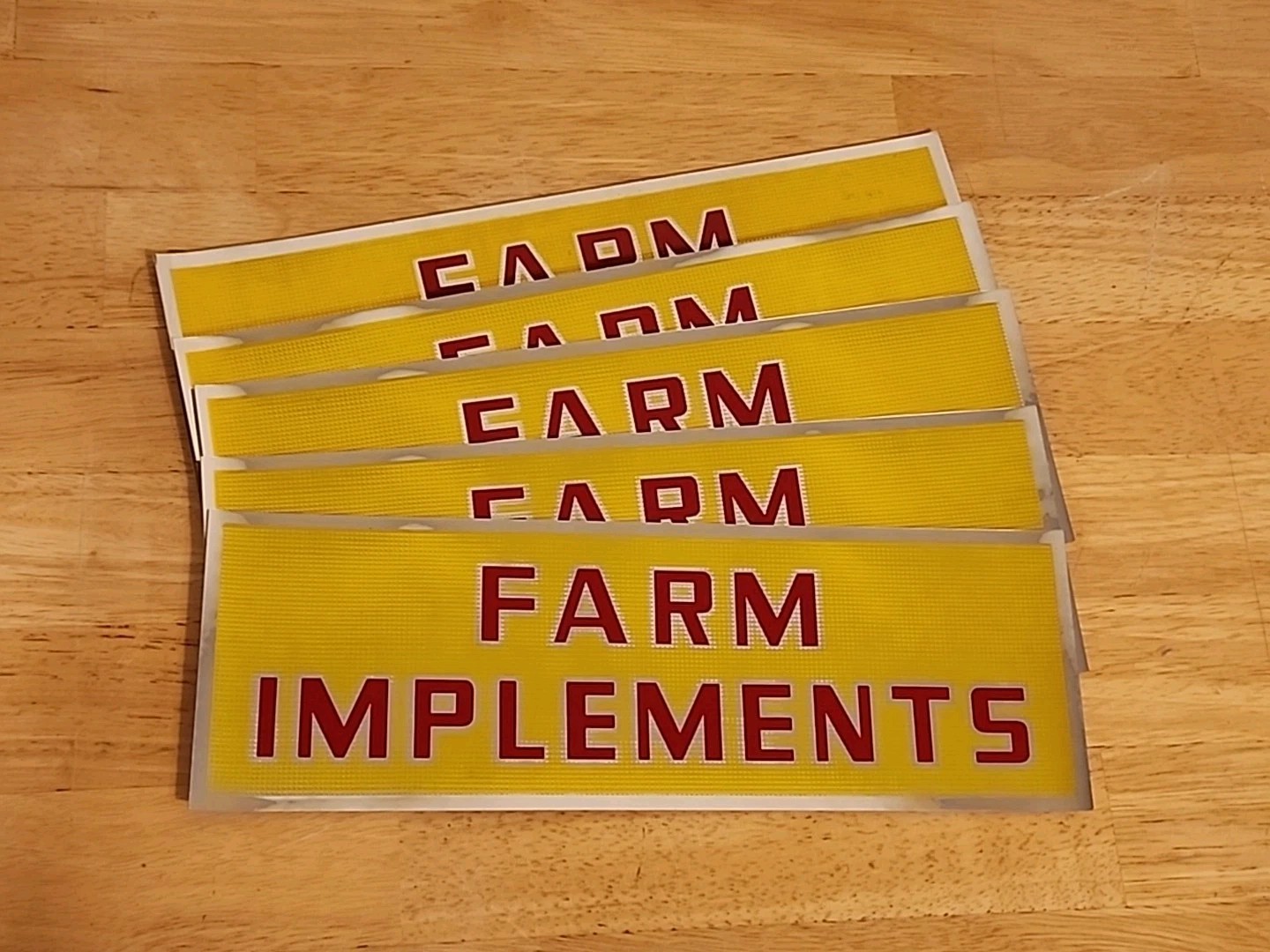 5x Dempster Mill Farm Implements Reflective Decal 12 x 4 Beatrice NE