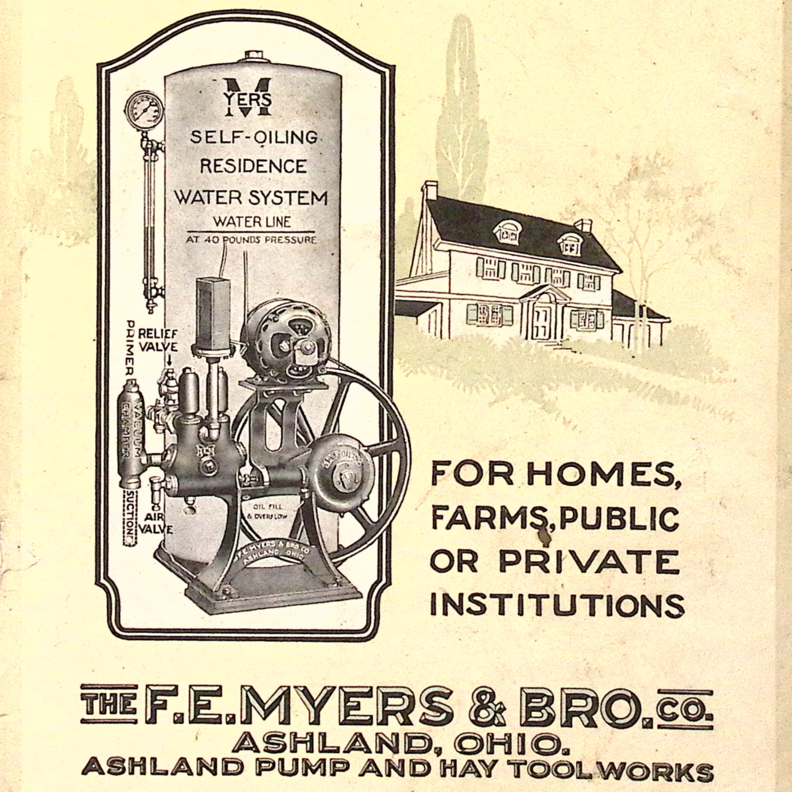 F E Myers & Bro Co Ashland OH Myers Pumps Catalog No. HP25