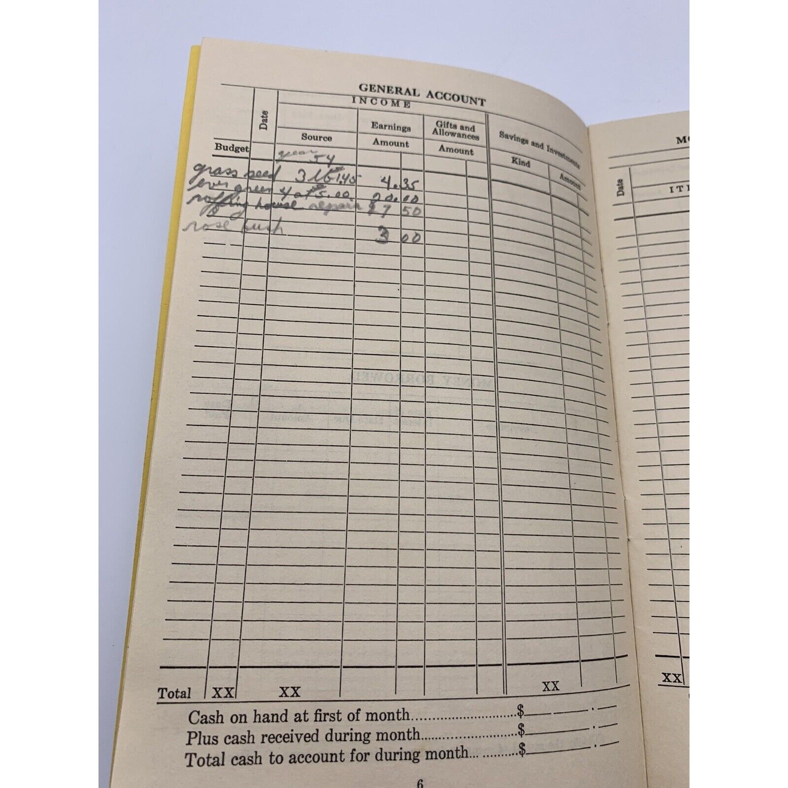 1944 Farm Account Book Mid States Fence Agricultural Accounting and Budgeting