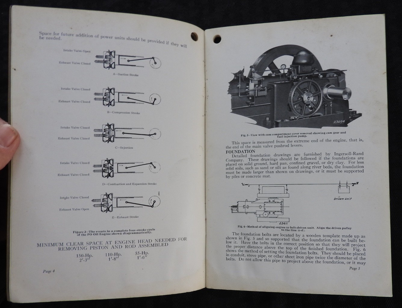 1927 Ingersoll-Rand « TYPE PO » Hit-N-Miss Oil Engines Operators Manual ORIGINAL!
