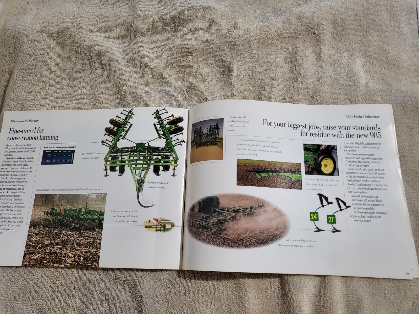 1992 Vtg John Deere Ag BROCHURE Farming NO TILL Drill Rotary Hoe Disc MaxEmerge2