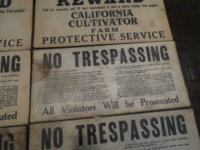 2 California Cultivator Farm Protective Serice Signs & 4 No trespassing signs