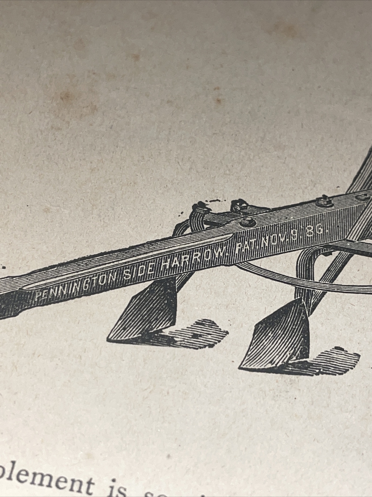 1891 Baldwin – Pennington Harrow Cultivator Farm Advertising – New Orleans – LA