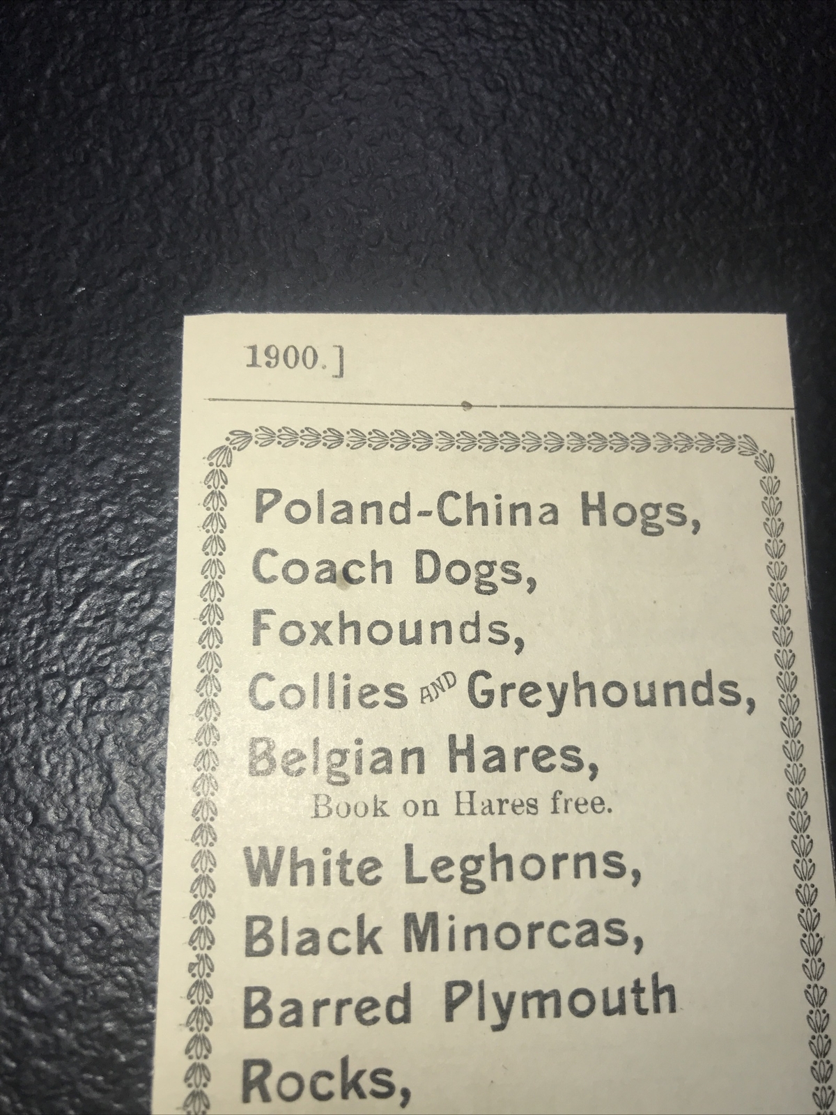 1900 Johnson & Goode Farm Advertising – Boydton – Virginia