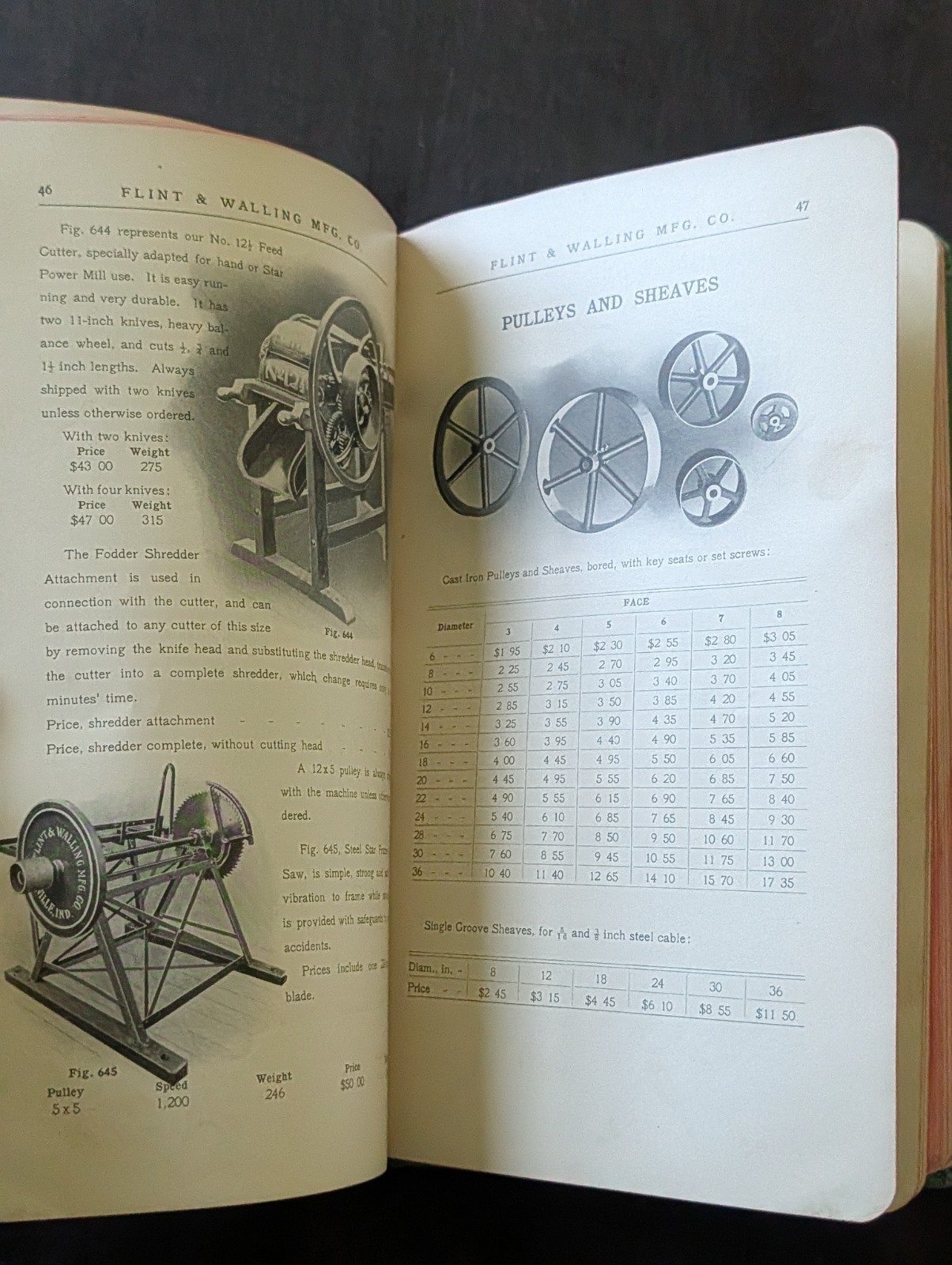 1901 Flint and walling Star windmill hardbound catalog. Windmills, Sawmill, ect.