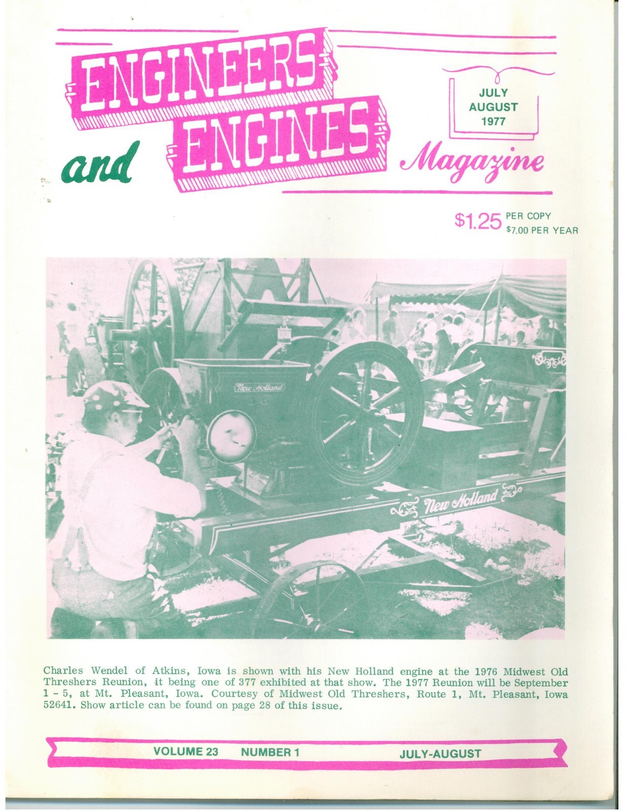CASE 30-60 Tractor 1911-1918, 1977 Engineers and Engines Magazine Threshing