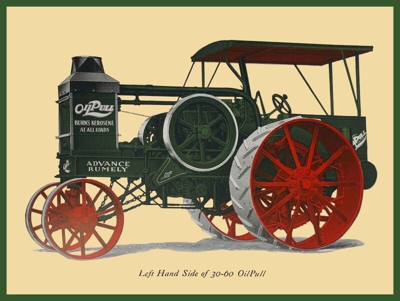 Rumely 30-60 Oil Pull Tractor NEW METAL SIGN: 9×12 Ships Free