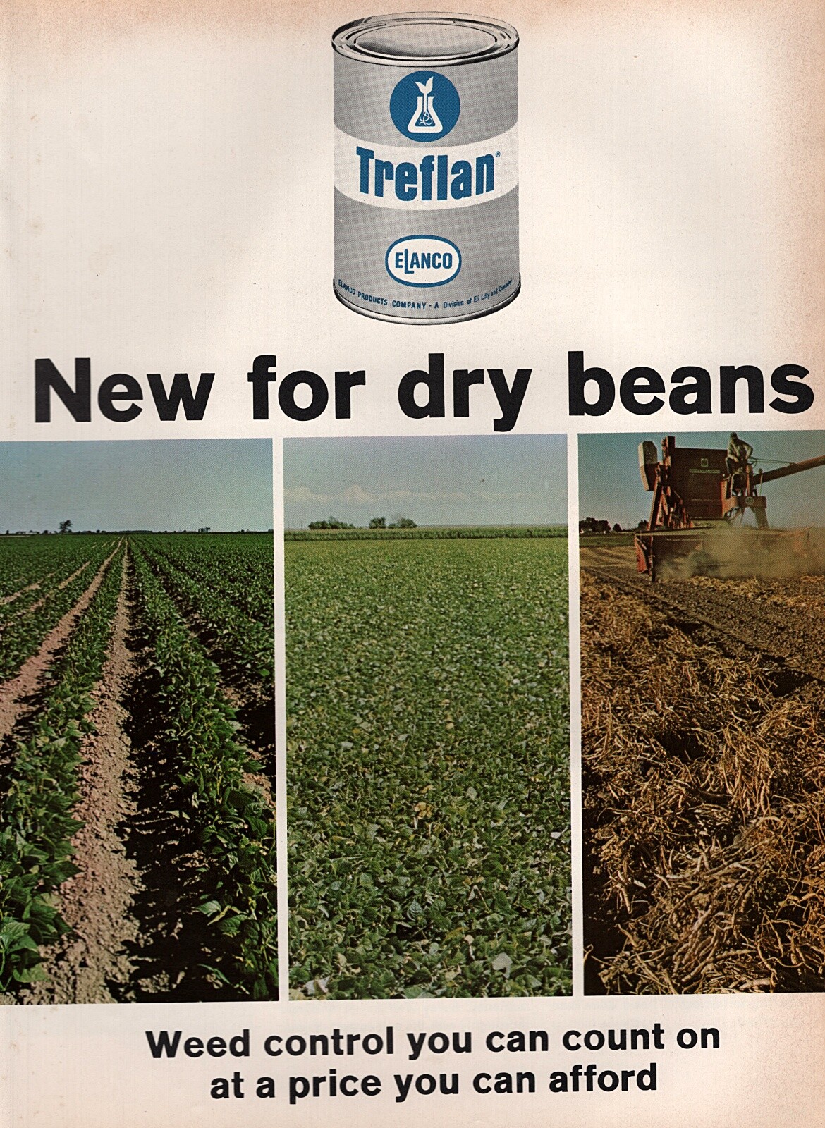 Lot of (2) 1960&rsquo;s Elanco Treflan Weed Killer Bean Fields Original Color Brochure
