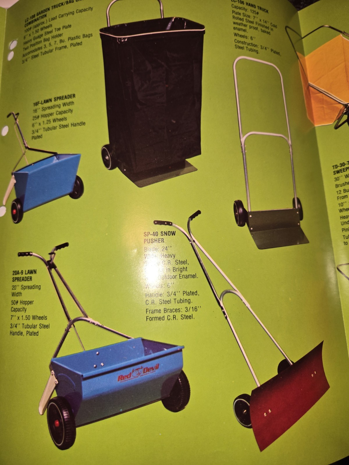 PRECISION PRODUCTS « THE GREEN KEEPERS » SPREADERS AND SWEEPERS BROCHURES