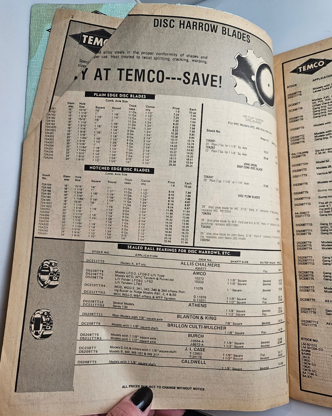 1980 Temco Tractor Parts Catalog Brusnahans