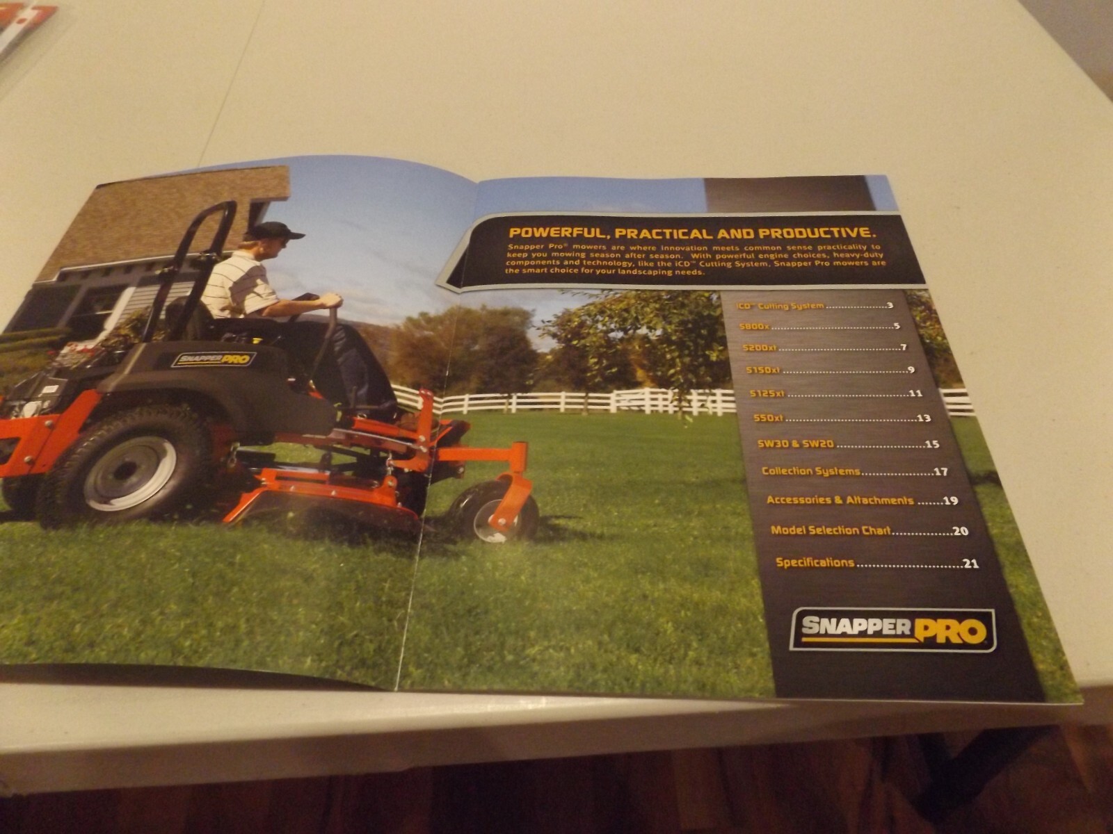 SNAPPER PRO GENUINE PROFESSIONAL, LIT # 1634_SPR_CAT_051 2014