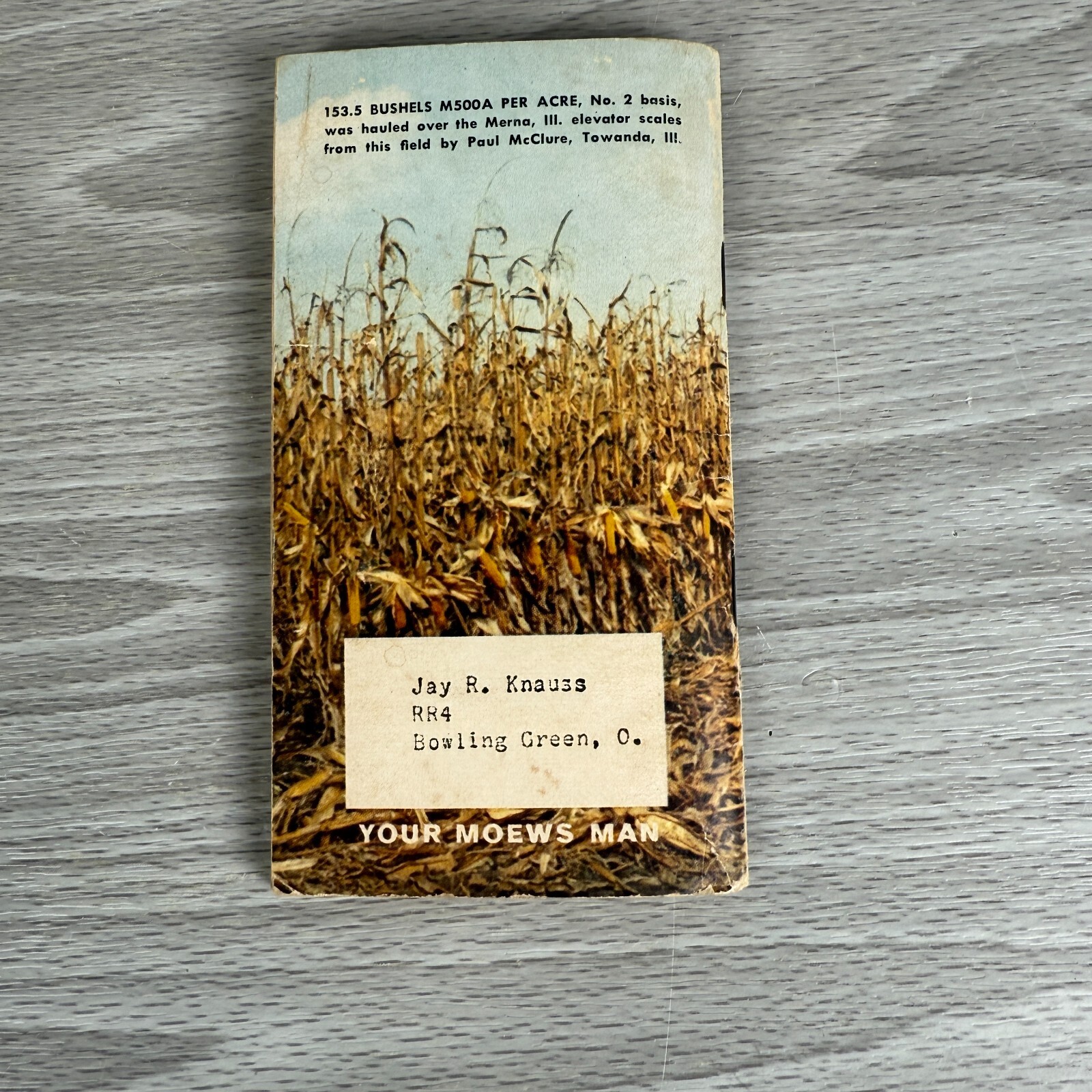 Vtg Notebook 1963 MOEWS Farm Modern Memo Ag Mini Booklet USED w/ WRITING