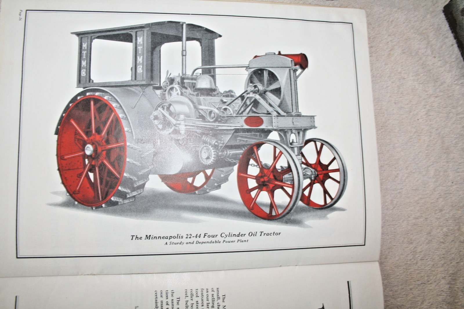 MINNEAPOLIS THRESHING MACHINE CO.BROCHURE 1917