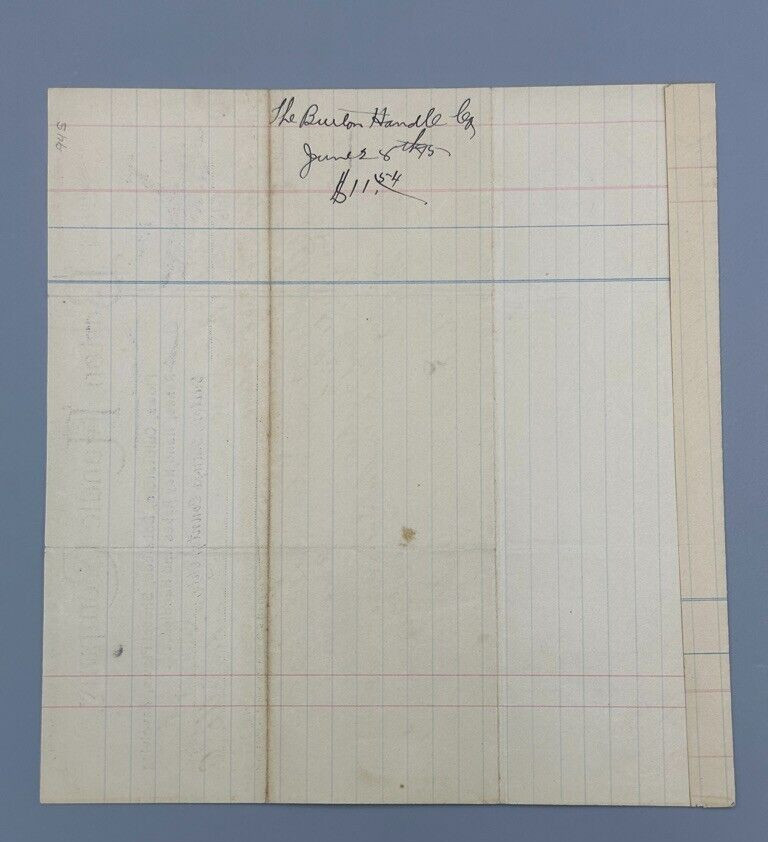 1895 BURTON Handle FARM Advertising GEAUGA COUNTY Ohio Bill Letterhead Antique