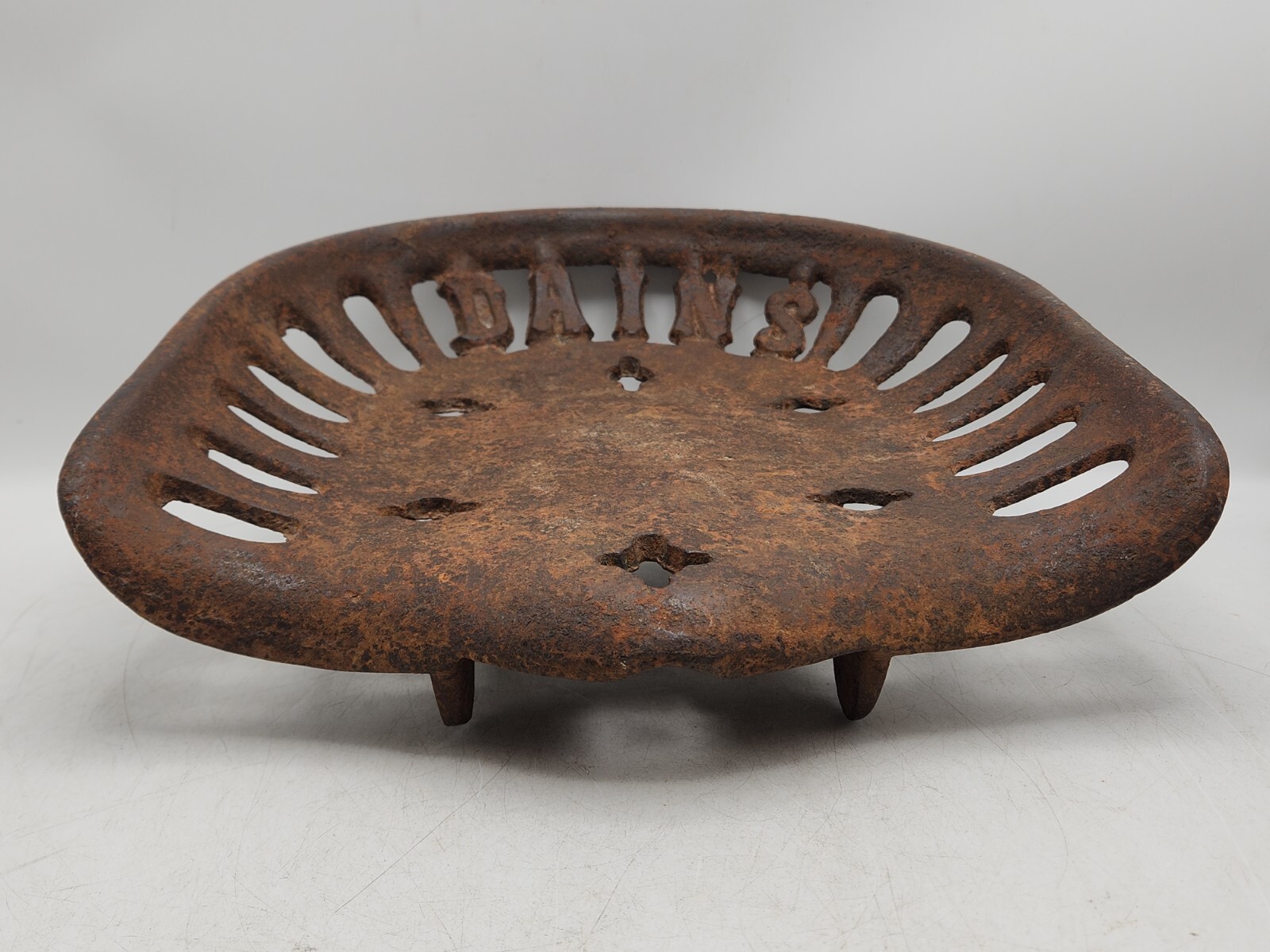 Vintage/Antique Dains Tractor Plow Implement Farm Equipment Seat Cast Iron Metal