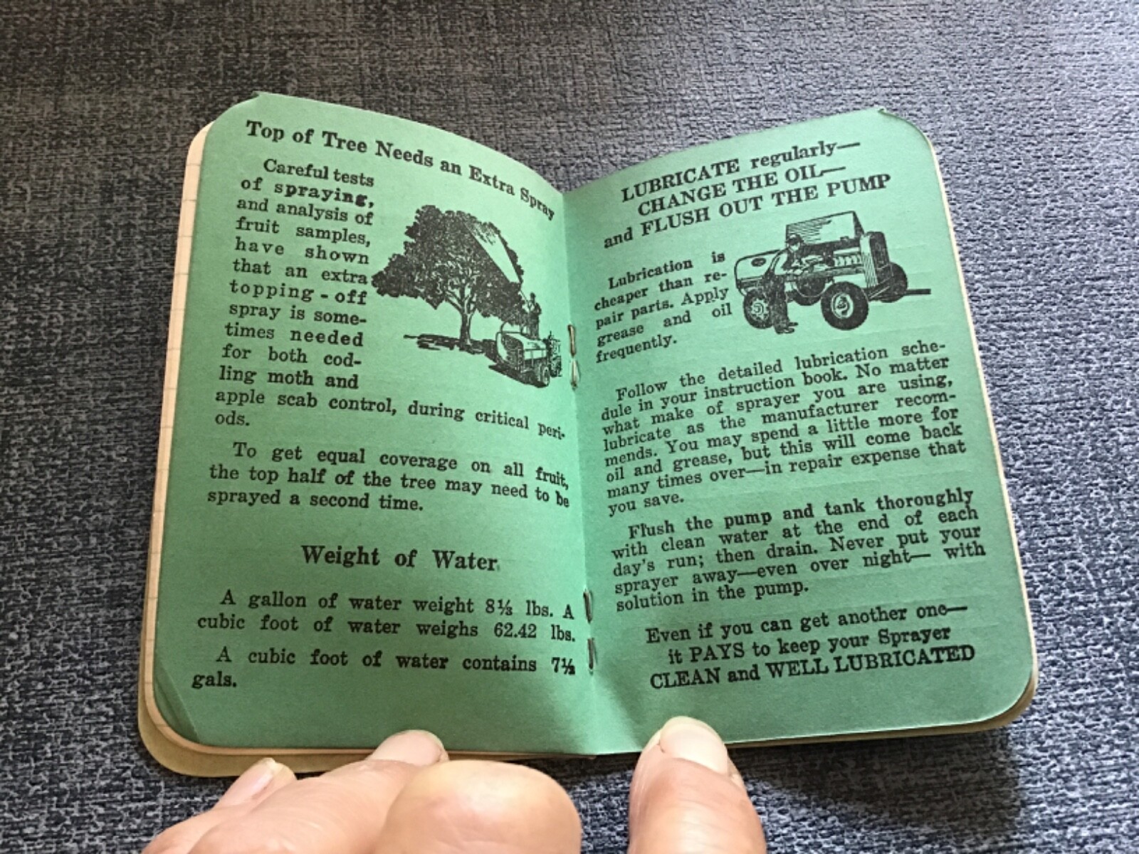 Friend Mfg. Sprayers Dusters Data and Memo Book 1947-48