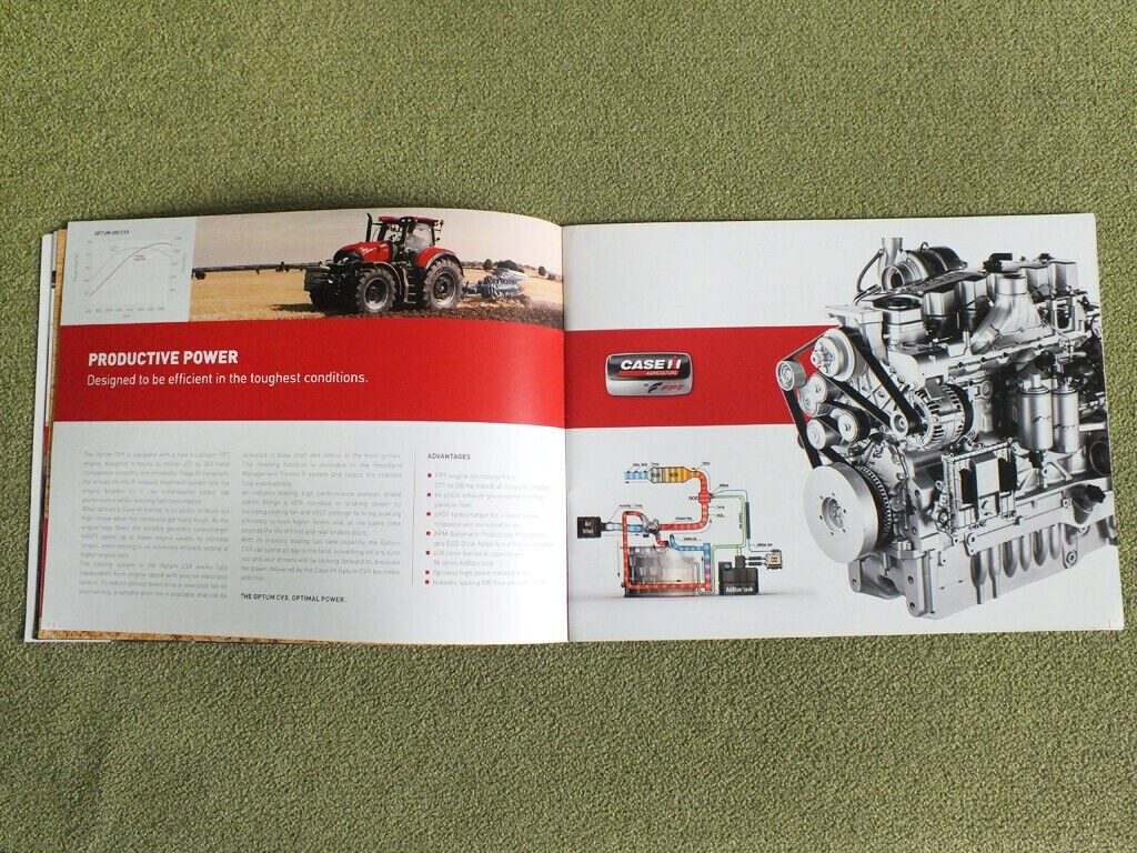CASE IH OPTUM CVX Tractors Farm Agricultural Equipment Brochure Prospekt 2015