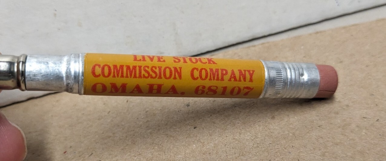 Vintage Ralston Livestock Commission Co Omaha Nebraska NE Bullet Pencil