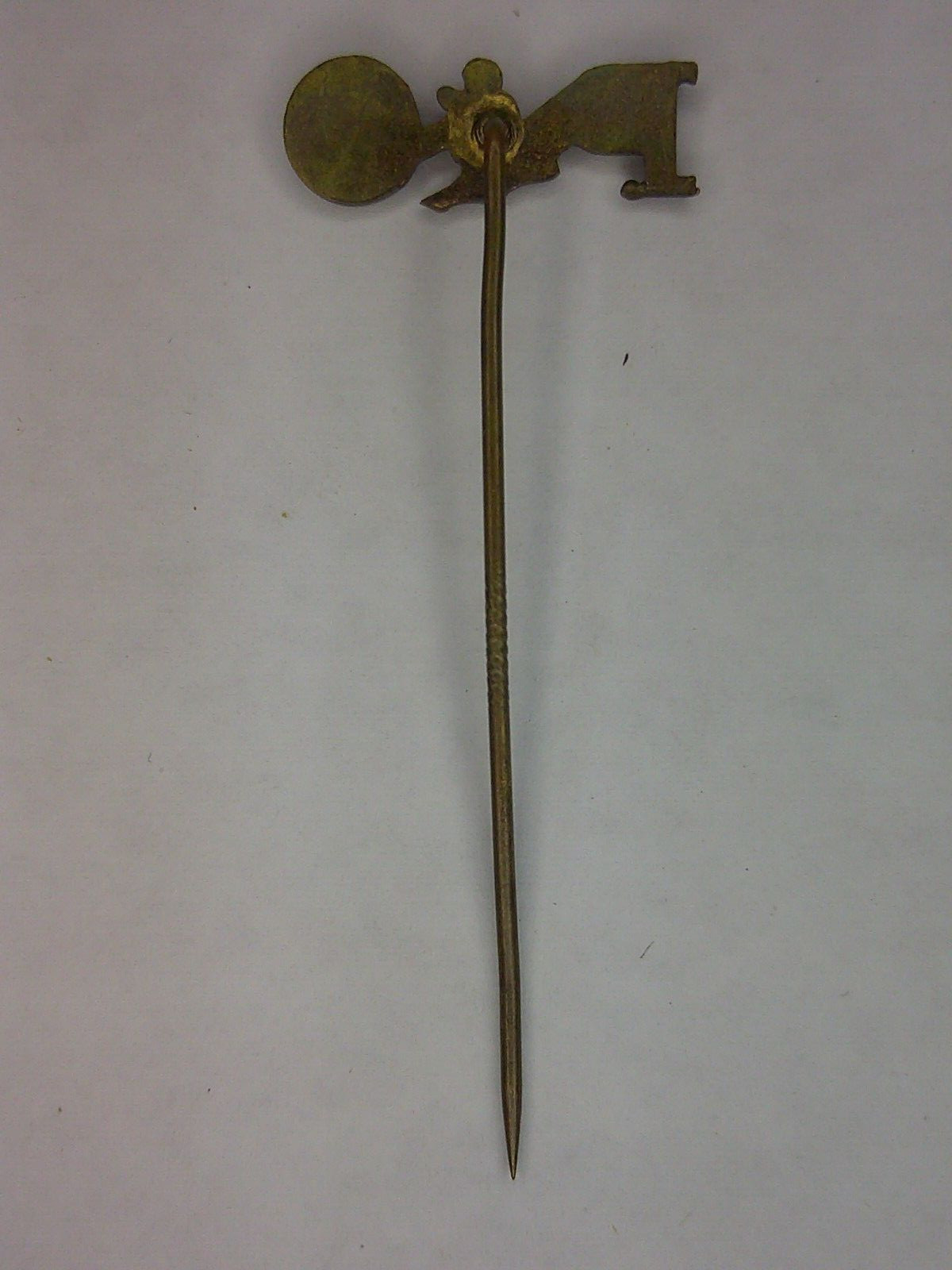 antique P & O Plow co. Canton, Ill. stick pin with depiction of plow on top Z93