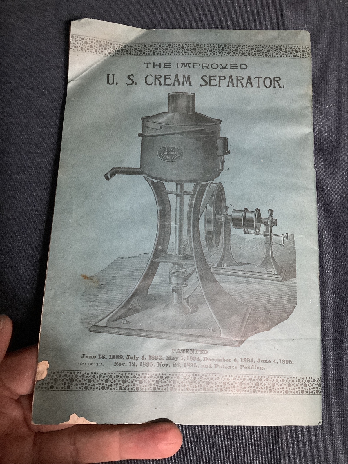 Vintage Cream separator Vermont Farm Equipment machine Bellows Falls brochure