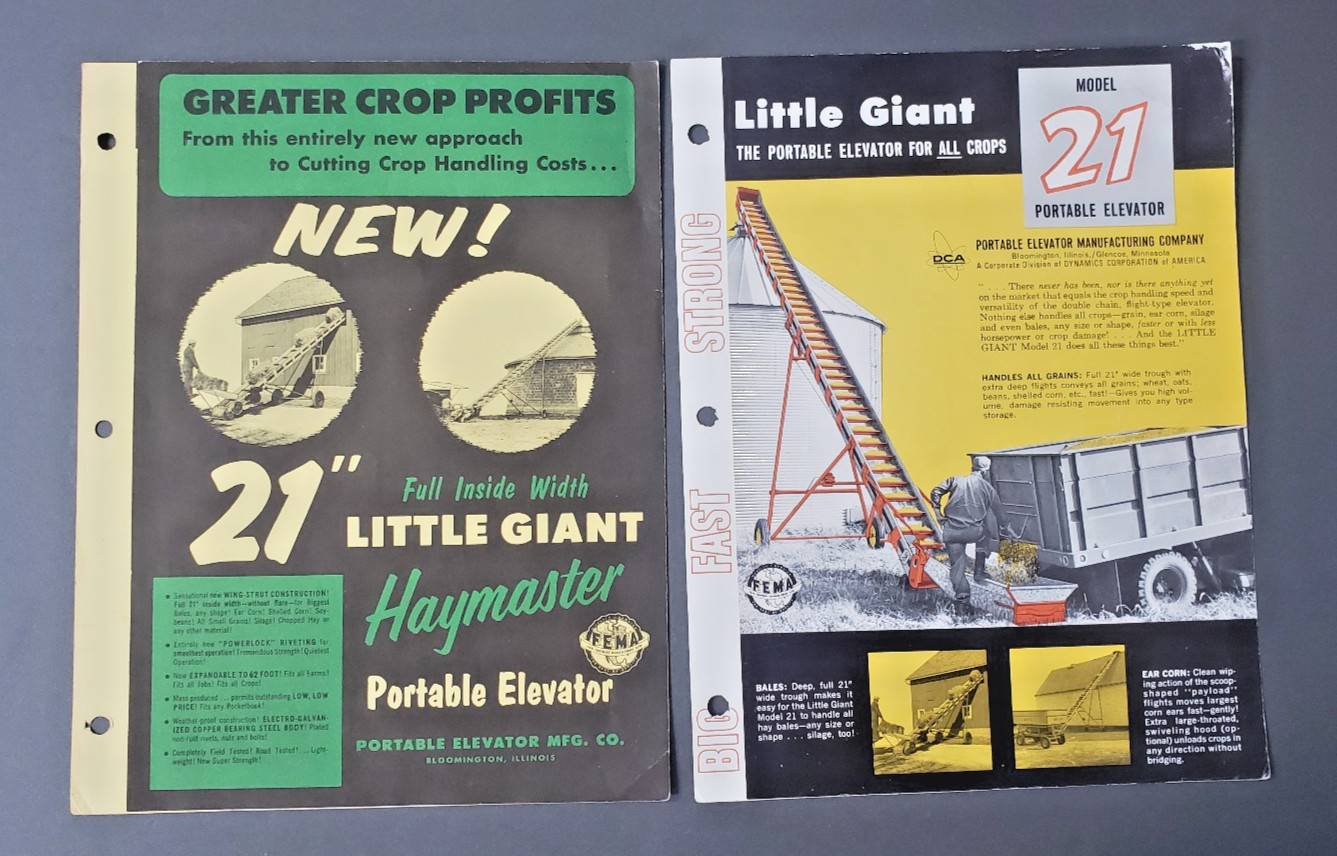 vtg LOT Farming Brochures Cockshutt Cobey Stan-hoist Owatonna Ferguson Tractor