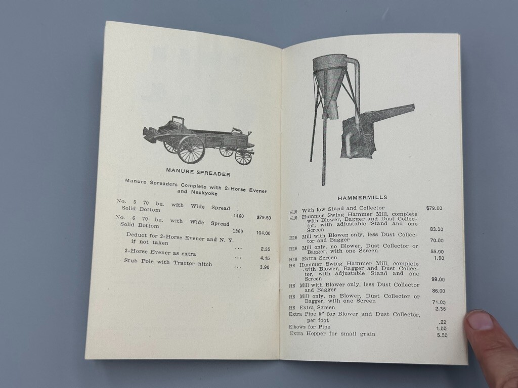 1933 HUMMER PLOW WORKS Price List Catalog FARM Advertising SPRINGFIELD Illinois