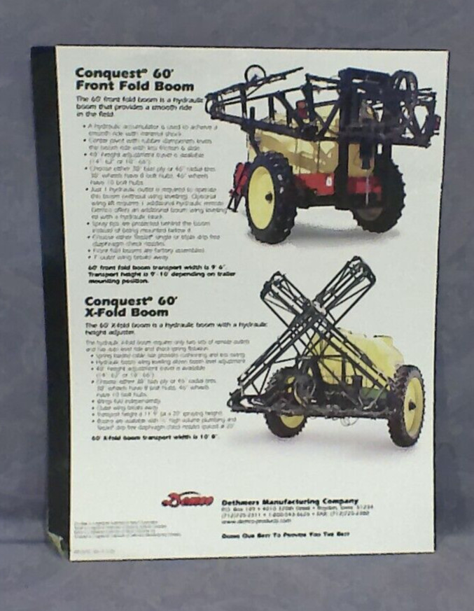 Conquest « A Flagship Sprayer For A Progressive Age » Demco Sales Brochure