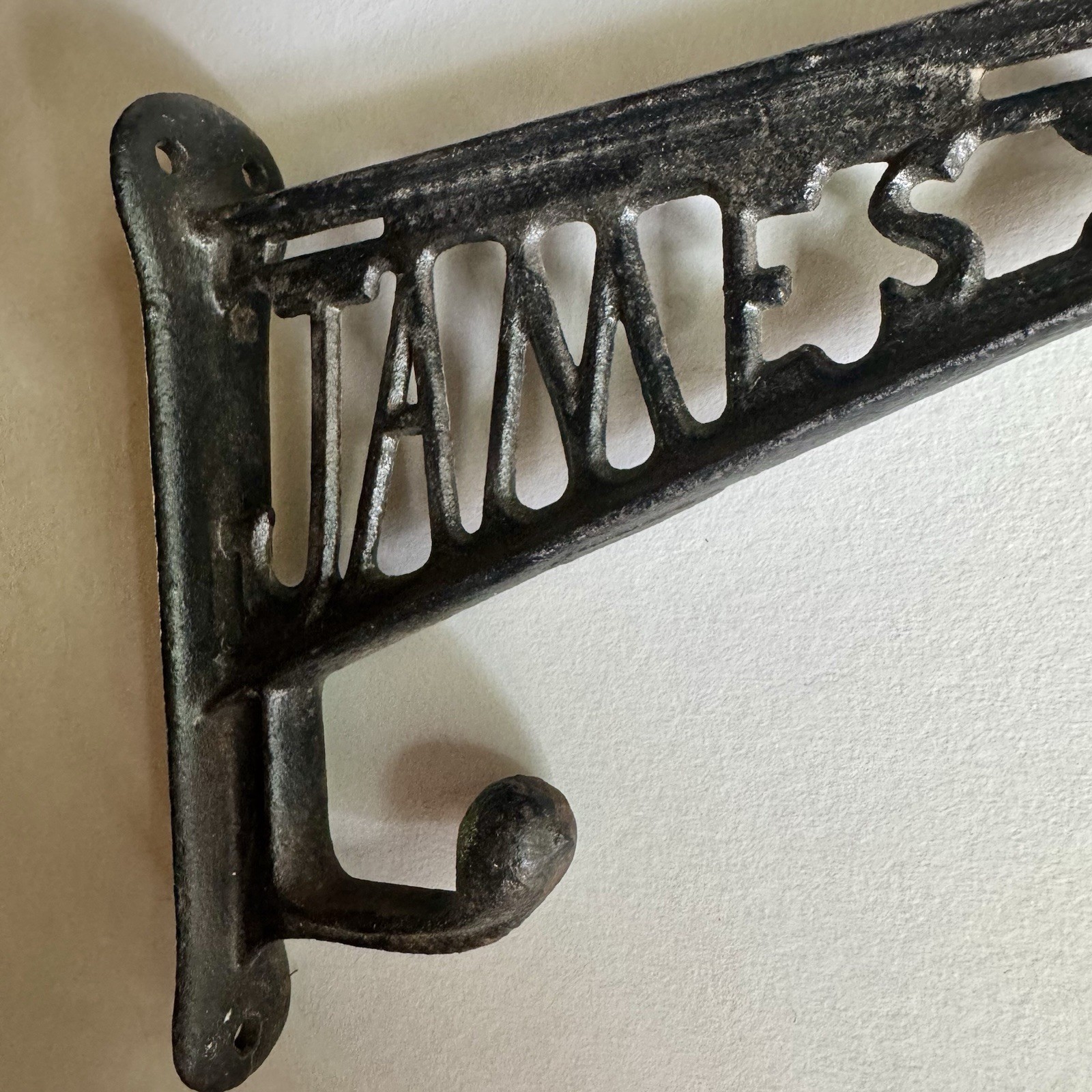 Antique JAMES Harness Hook Patented Cast Iron Fort Atkinson Wisconsin Documented