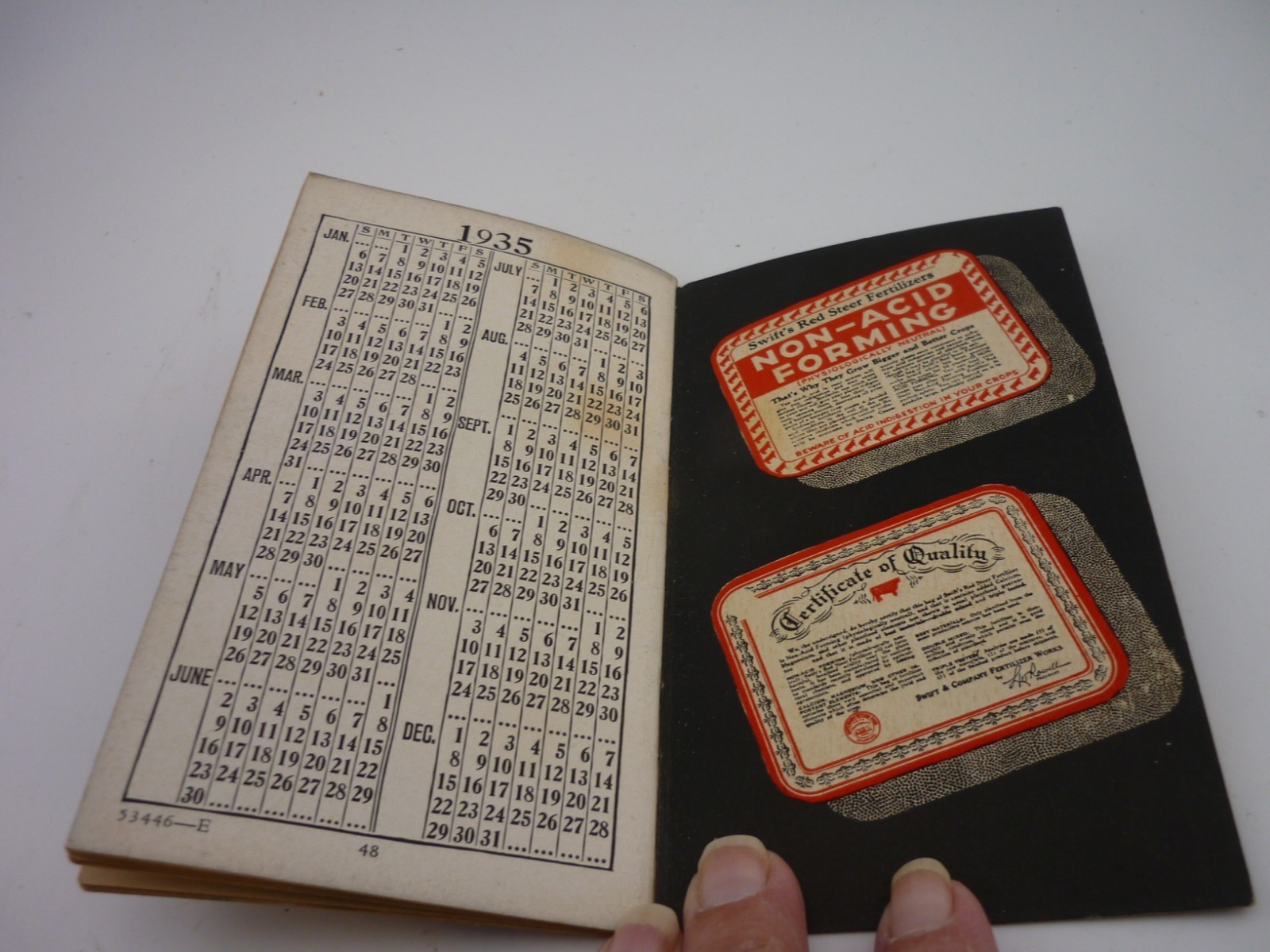 1935 Swift Red Steer Fertilizers Non Acid Forming Farm Advertising Booklet