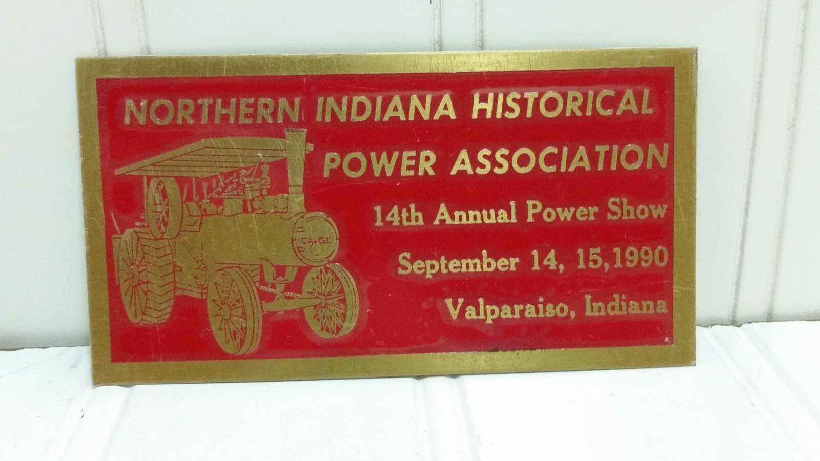 Power & Antique Engine Show EXHIBITOR PLAQUE Lot Exibits Tractor Machinery Brass