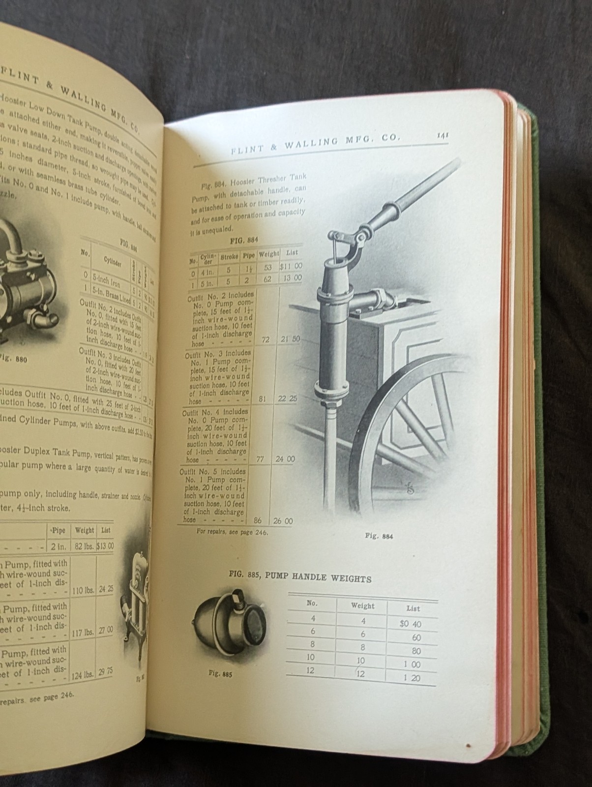 1901 Flint and walling Star windmill hardbound catalog. Windmills, Sawmill, ect.