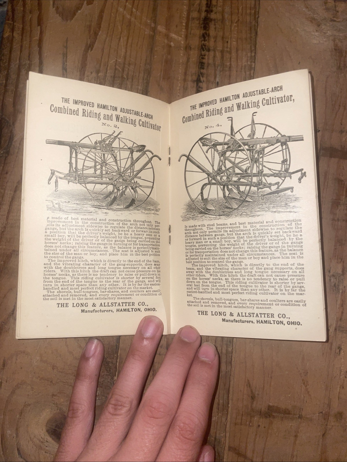 Antique Long & Allstatter Co Rakes and Cultivators Catalog Hamilton, Ohio