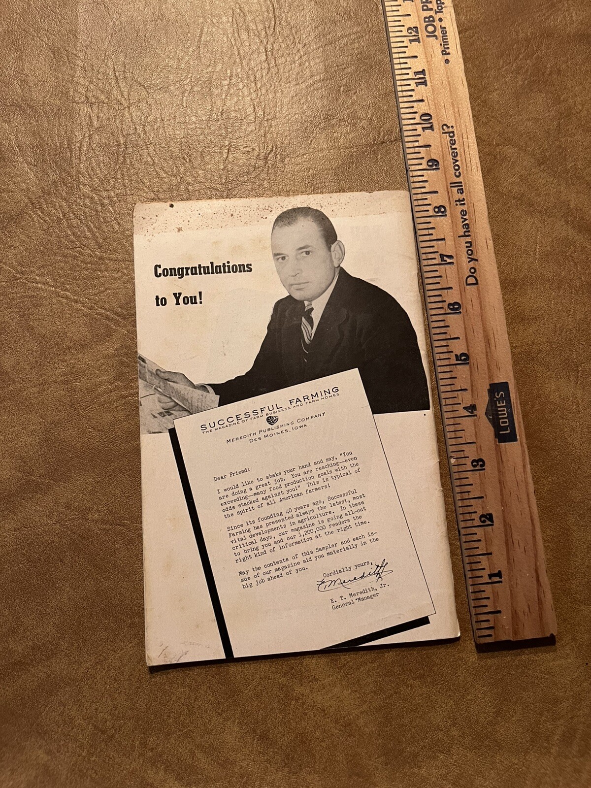 1943 SUCCESSFUL FARMING MAGAZINE « Sampler » SALESMAN SAMPLE