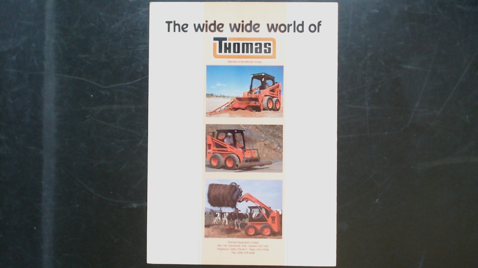 Thomas Skid Steer Loader Brochure Agriculture Equipment Vintage 1980s